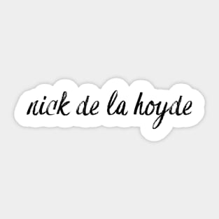 White Cursive Sticker